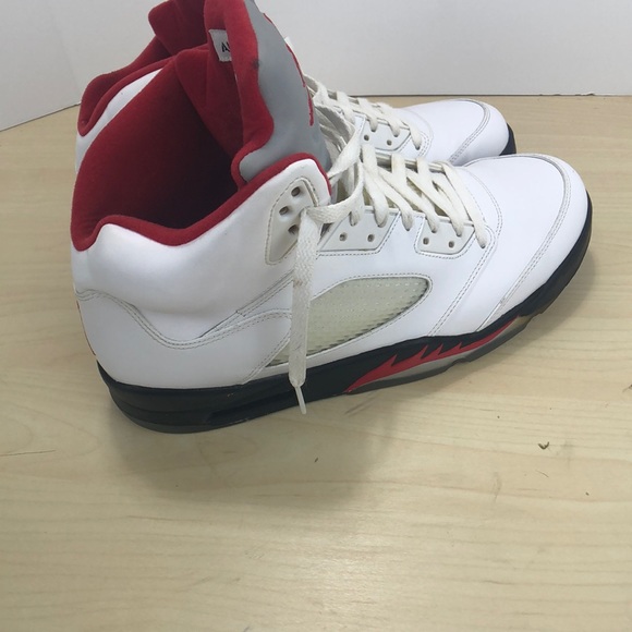 Air Jordan 5 Retro Fire Red Silver Tongue Sz 13 - Picture 6 of 16